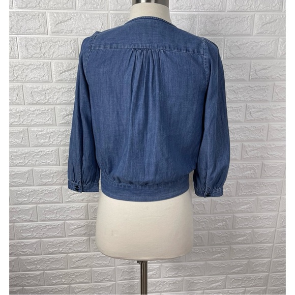 Madewell denim wrap shirt. Size XS - Picture 4 of 4